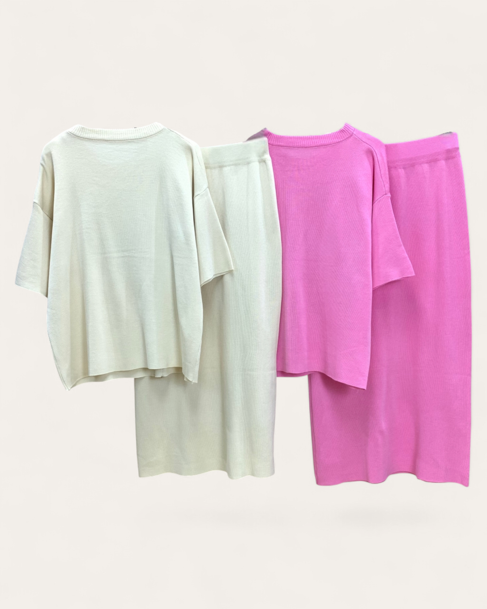 Floral Appliqué Knit Two-Piece Set