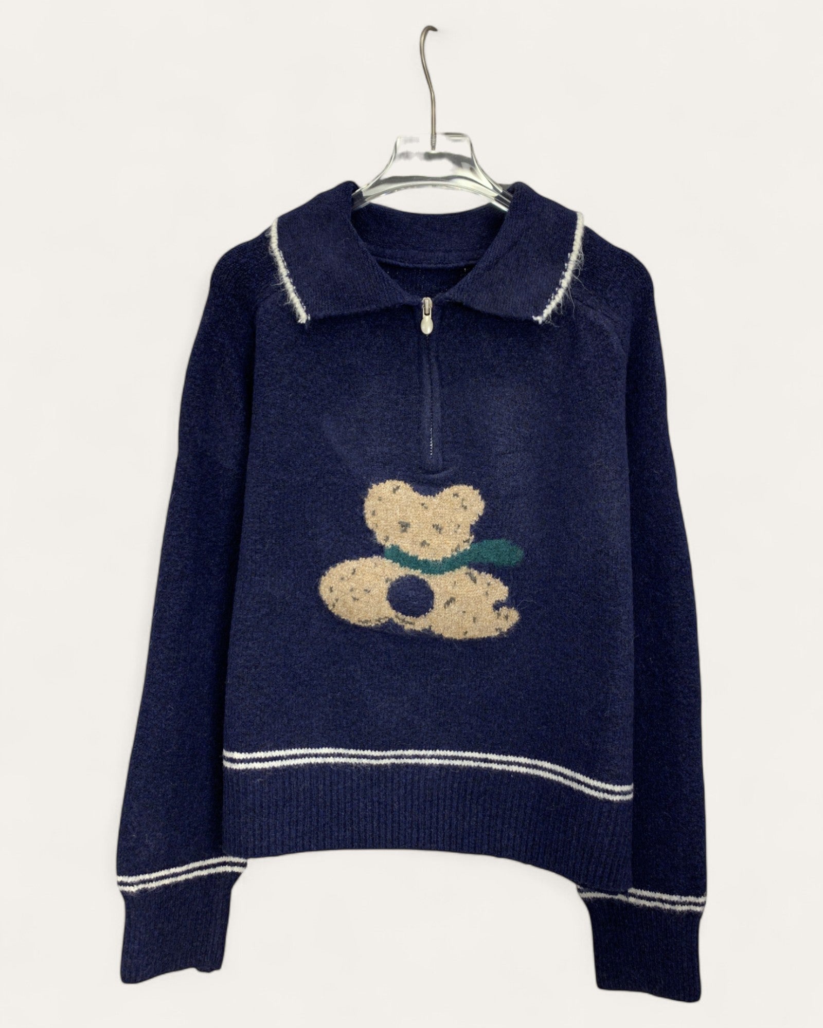 Teddy Half-Zip Knit Sweater