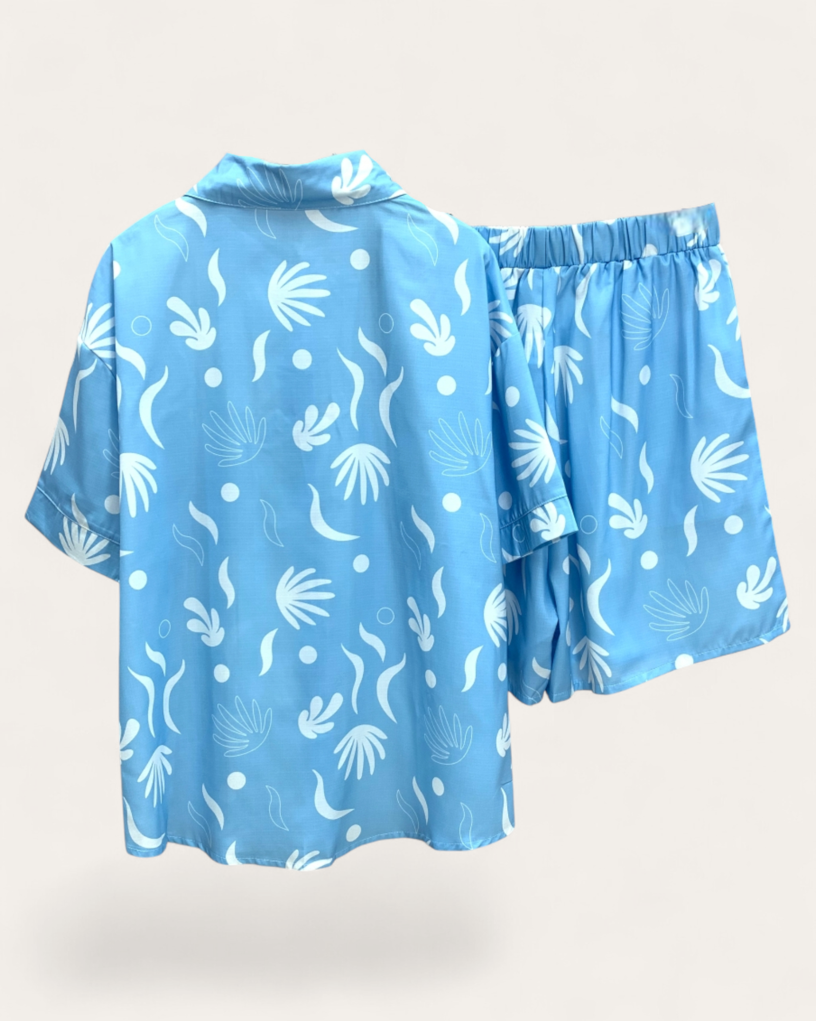 Printed Relaxed Shirt & Shorts Set