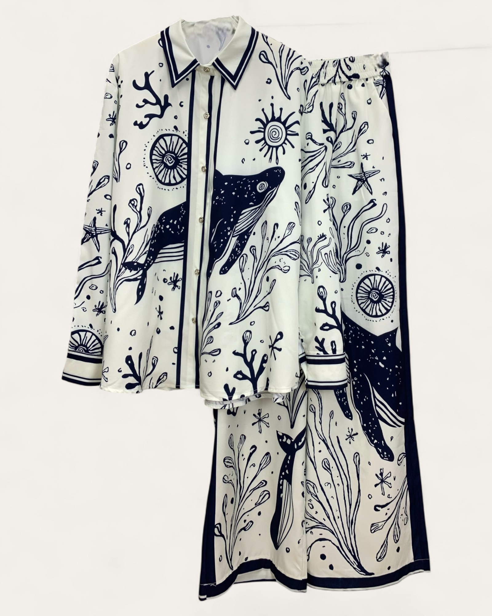 Whale & Coral Ocean Print Co-ord Set