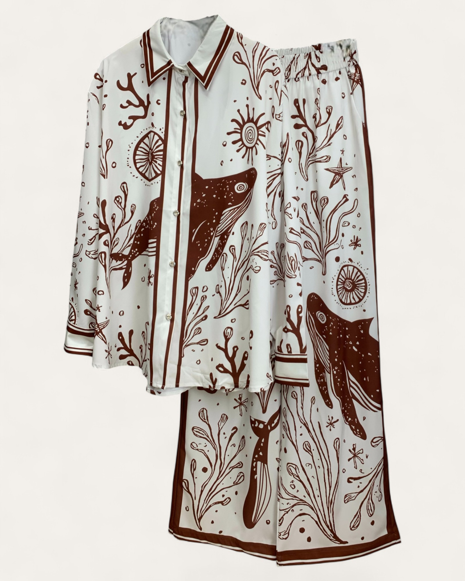 Whale & Coral Ocean Print Co-ord Set