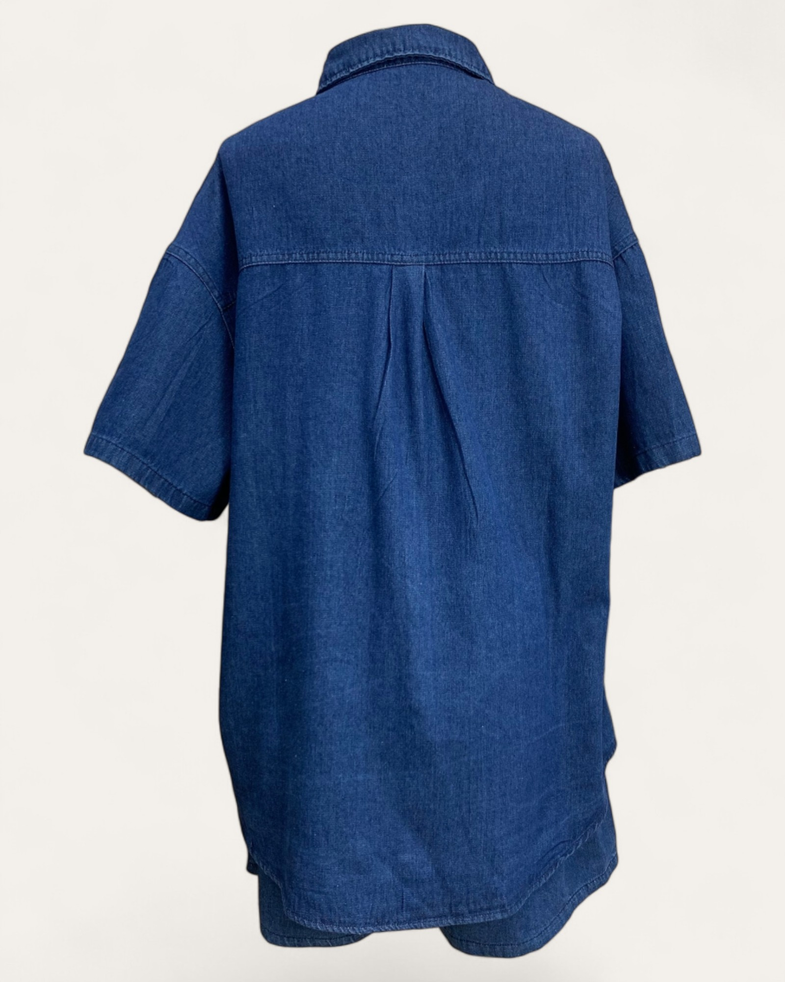 Butterfly Print Denim Shirt & Shorts Set