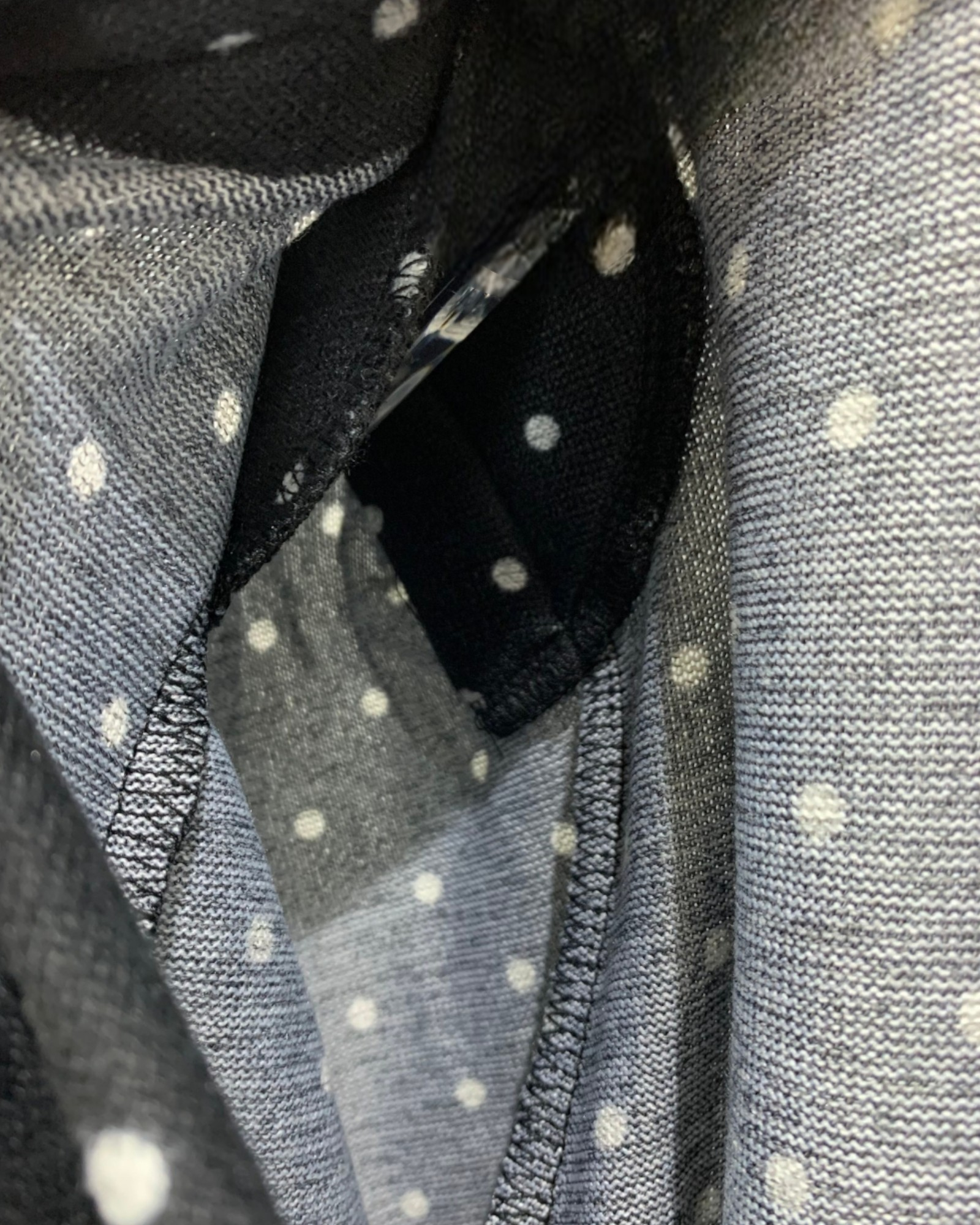 Draped Front Polka Dot Blouse