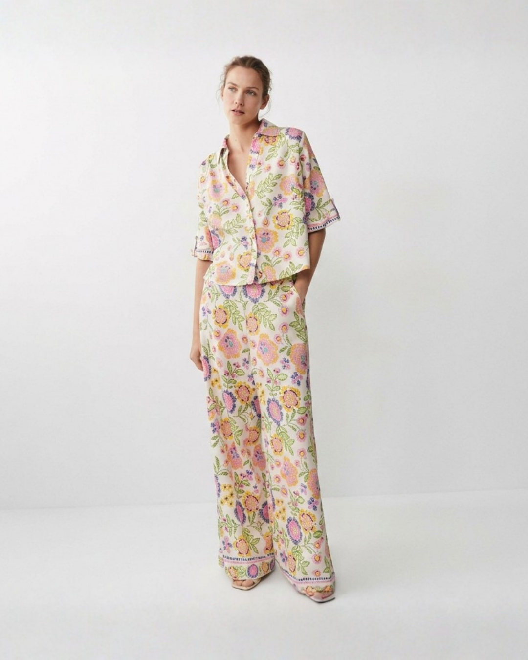 Floral Resort Shirt & Pants Set