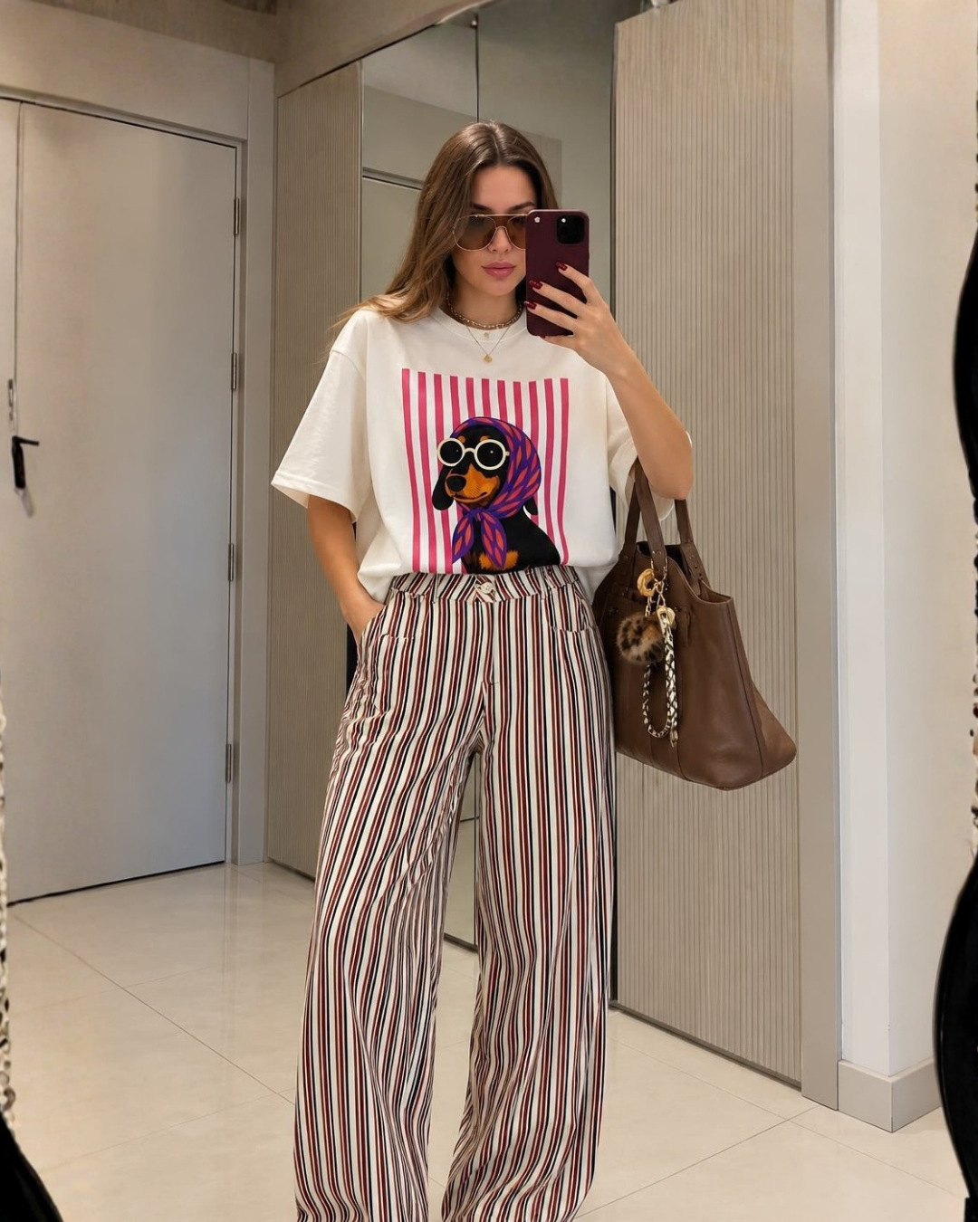 Retro Scarf Dachshund Graphic Tee