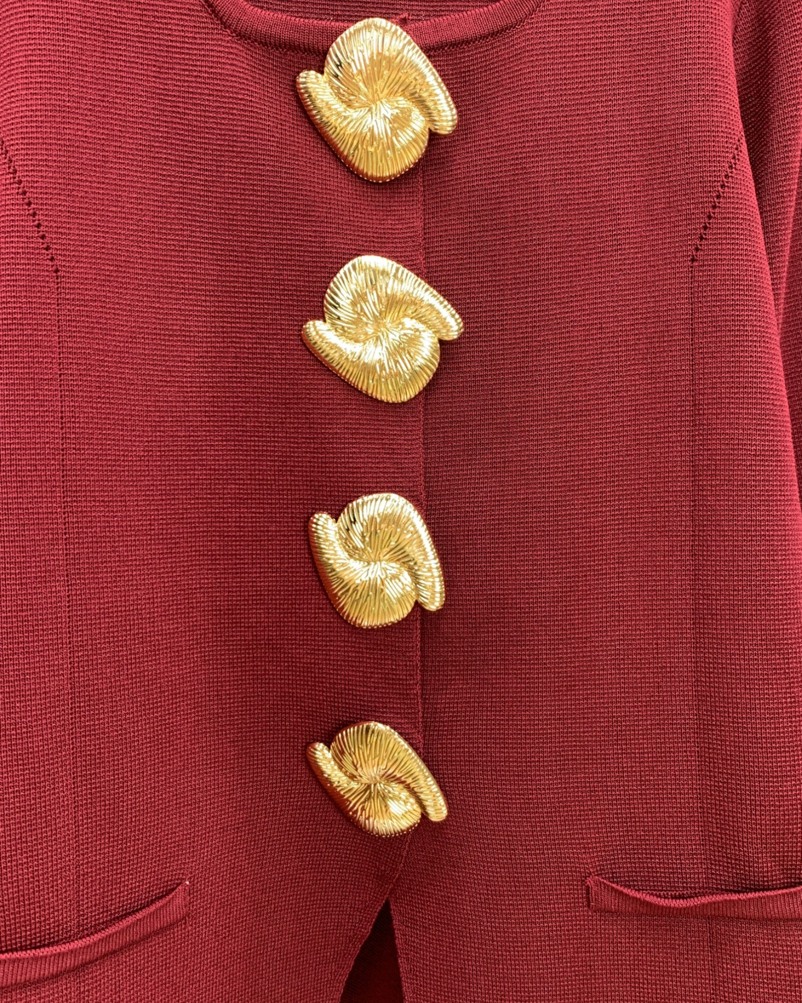 Big Gold Button Knit Blazer