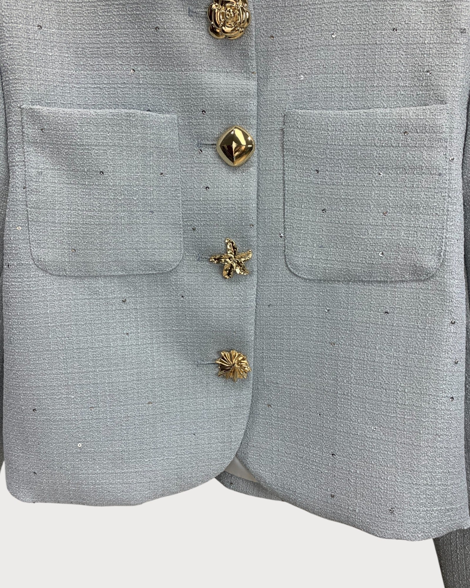 Cropped Tweed Jackets with Statement Buttons