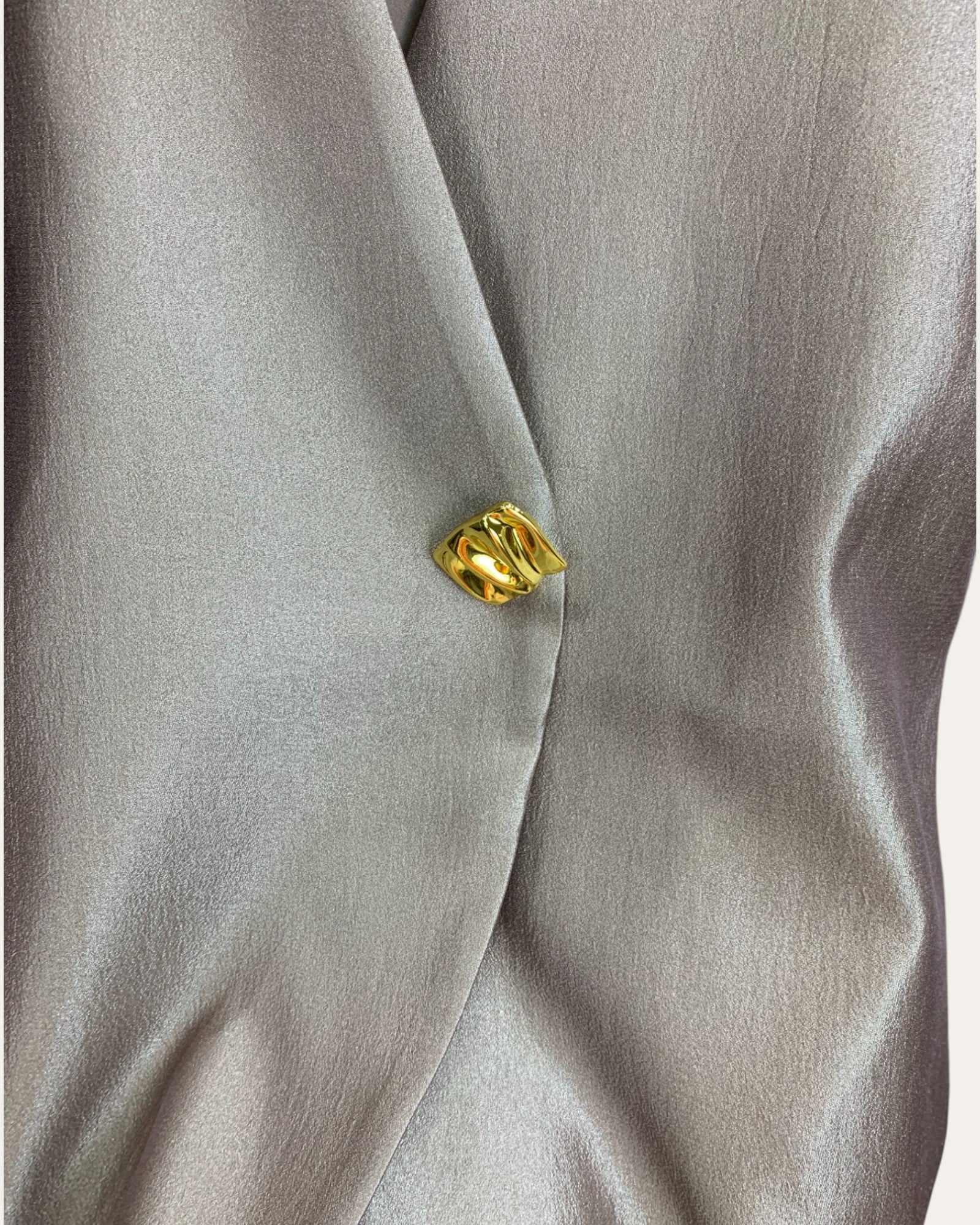 Satin Wrap Sleeveless Blouse