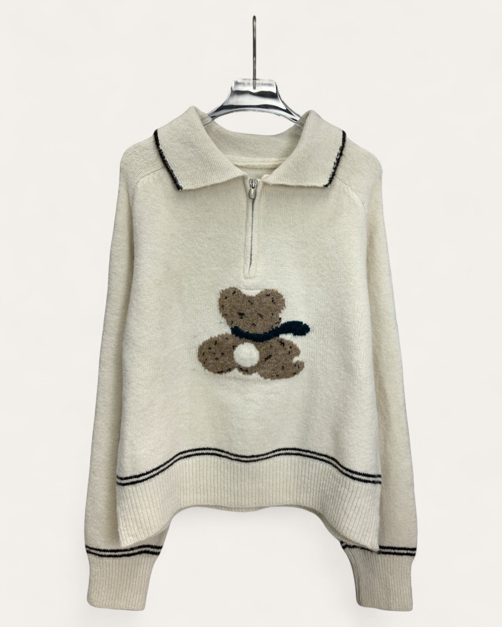 Teddy Half-Zip Knit Sweater