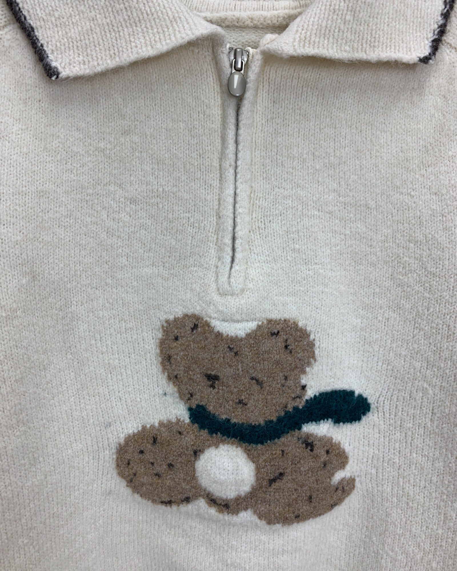 Teddy Half-Zip Knit Sweater