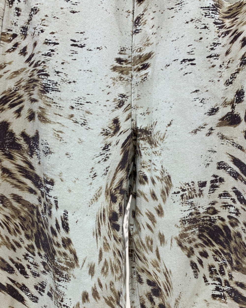Abstract Animal Print Wide-Leg Jeans - Zilvina