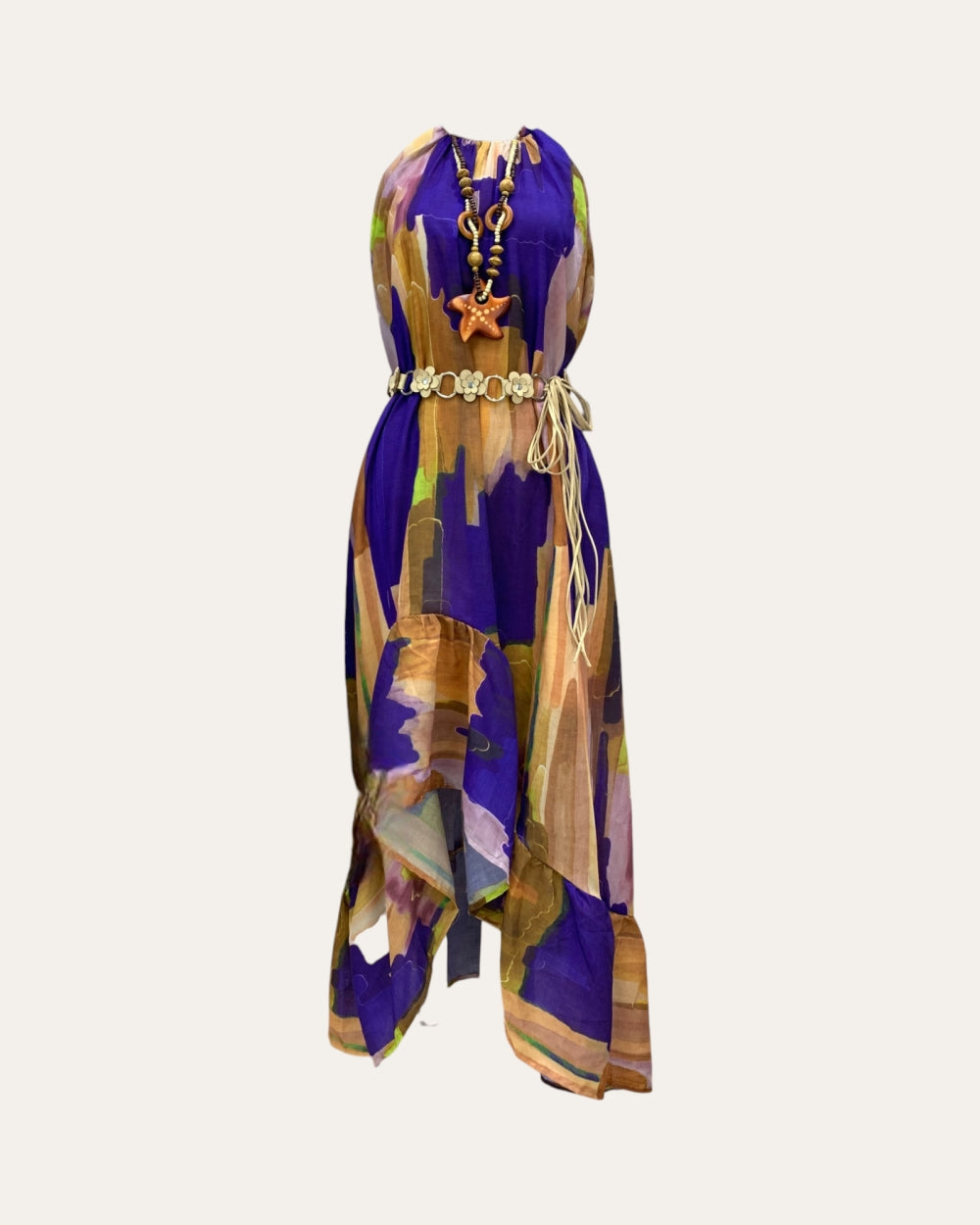Abstract Sunset Flow Maxi Dress - Zilvina