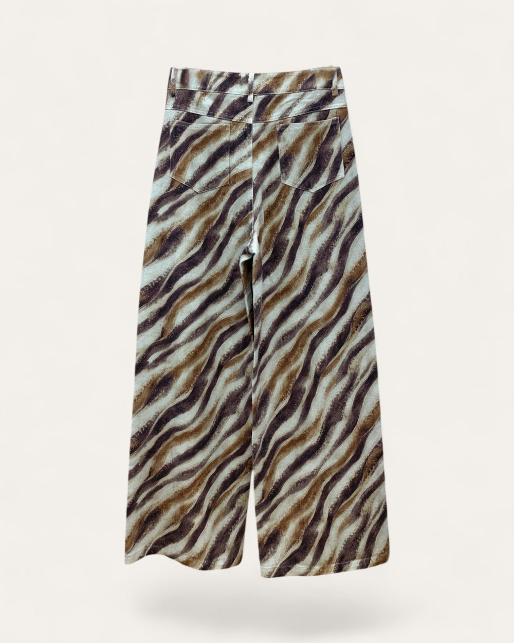 Abstract Zebra Wide Leg Pants - Zilvina