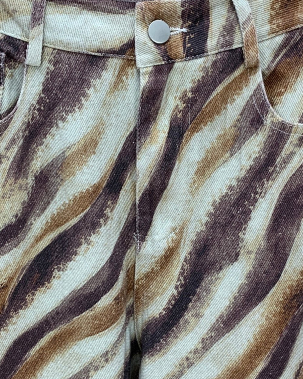 Abstract Zebra Wide Leg Pants - Zilvina