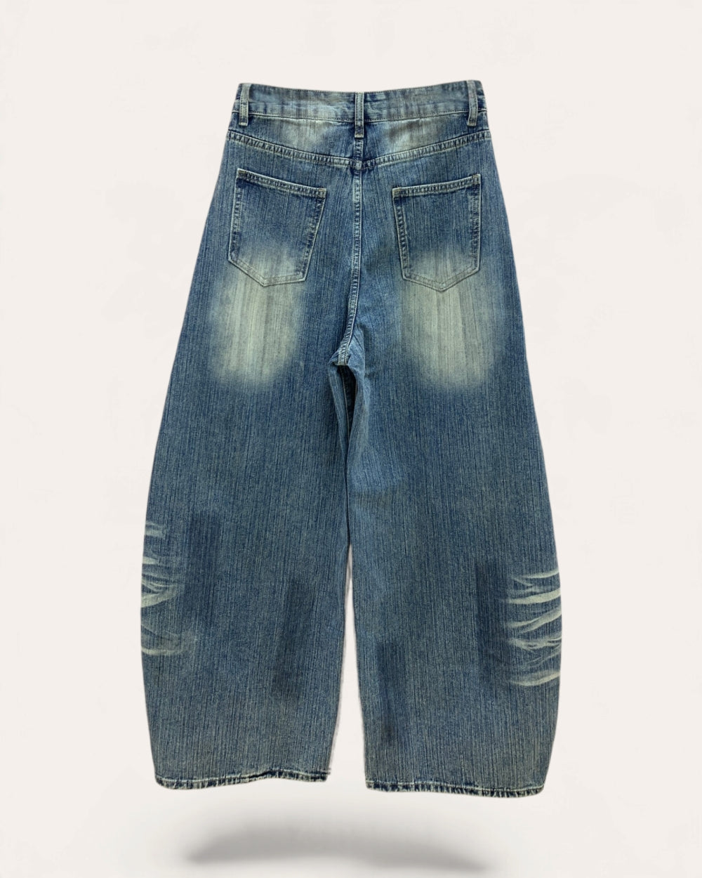 Asymmetric Button-Front Wide-Leg Jeans - Zilvina