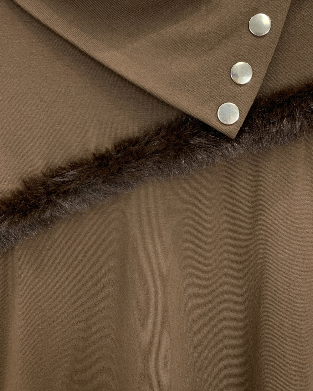 Asymmetric Button Trim Top - Zilvina