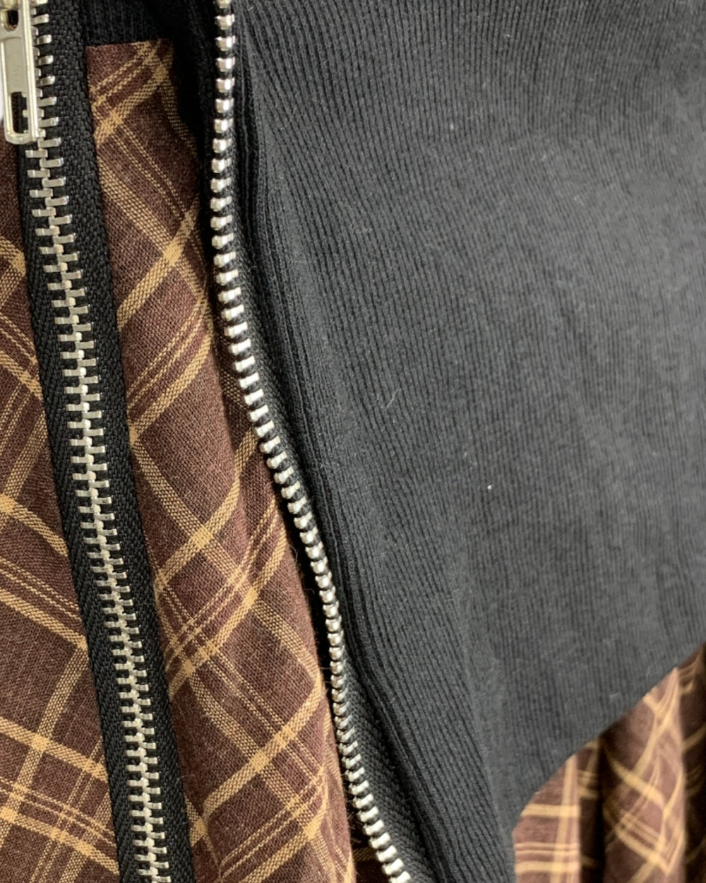 Asymmetric Plaid Layered Skirt - Zilvina