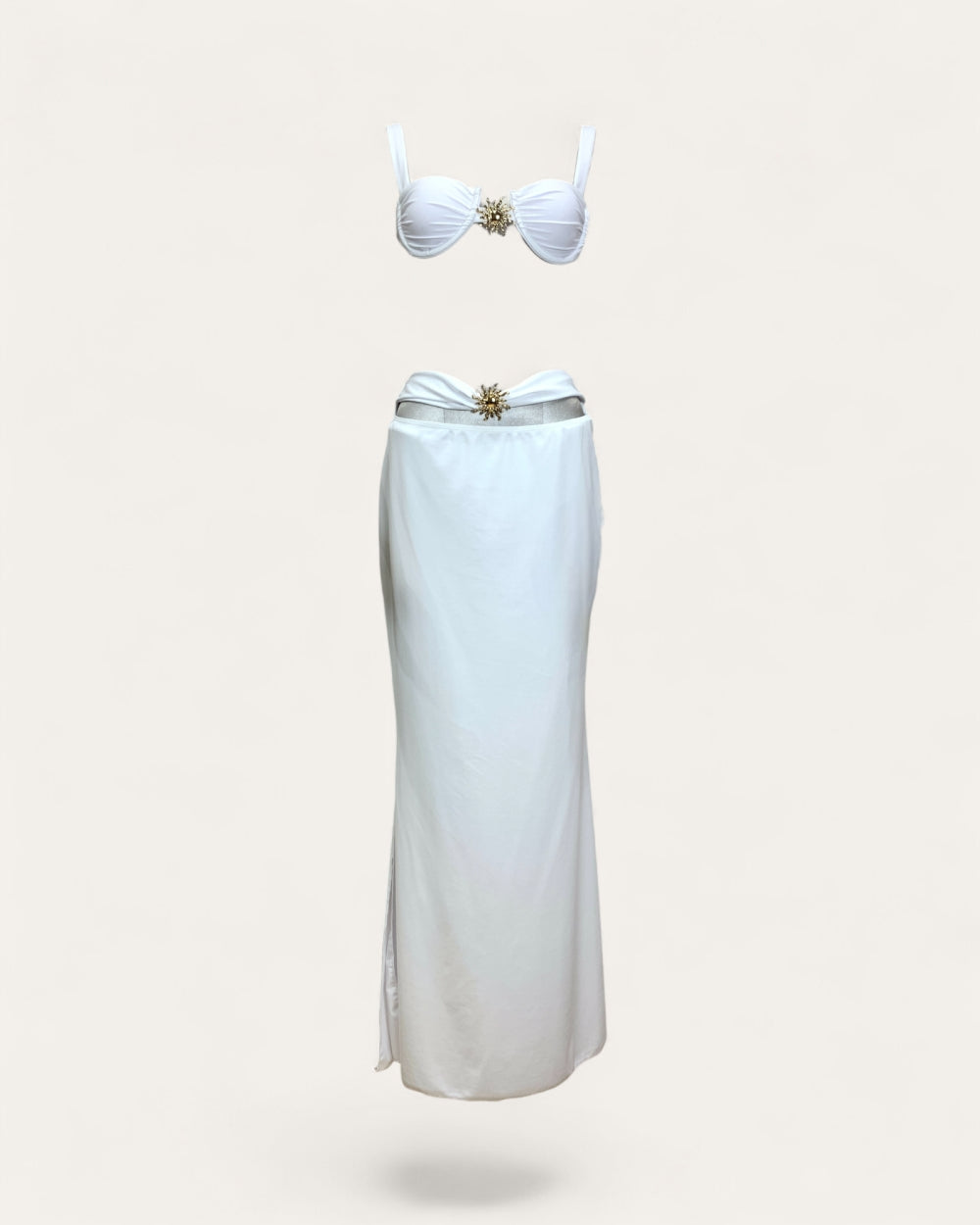 Bandeau Bikini & Maxi Skirt Set - Zilvina