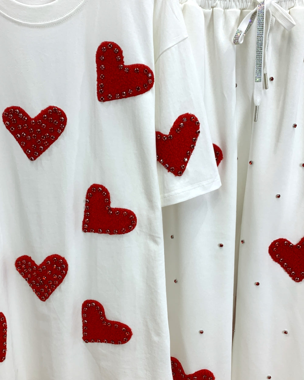 Beaded Heart Print Set - Zilvina
