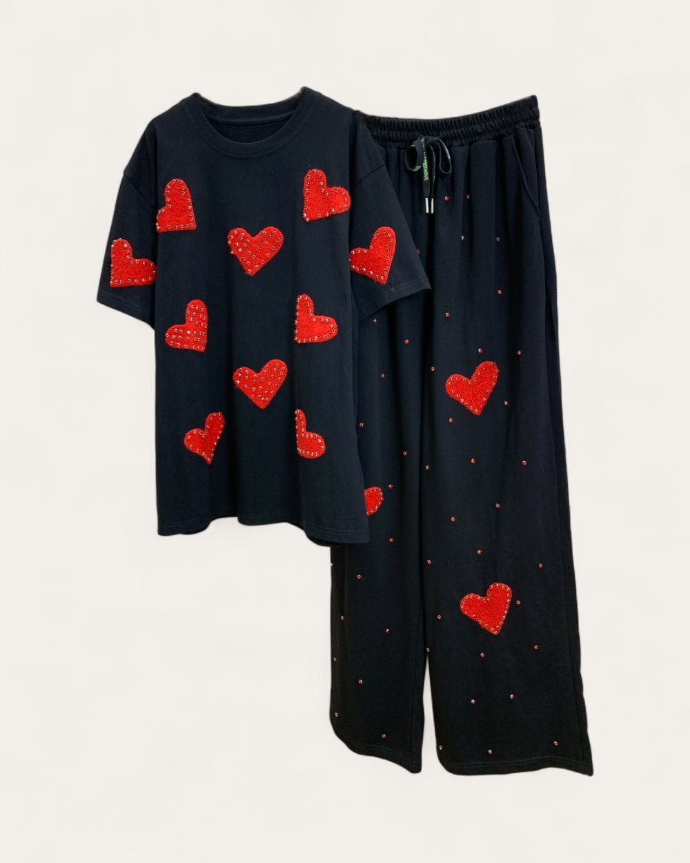 Beaded Heart Print Set - Zilvina