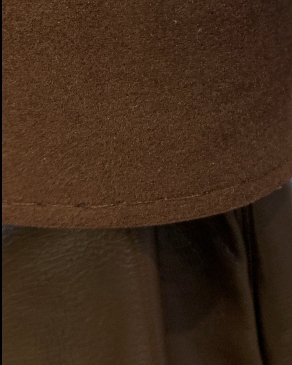 Belted Faux Leather Midi Skirt - Zilvina