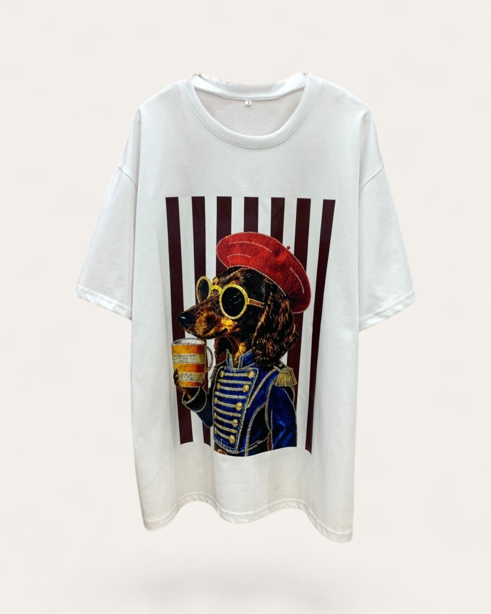 Beret Dog Graphic T-Shirt - Zilvina