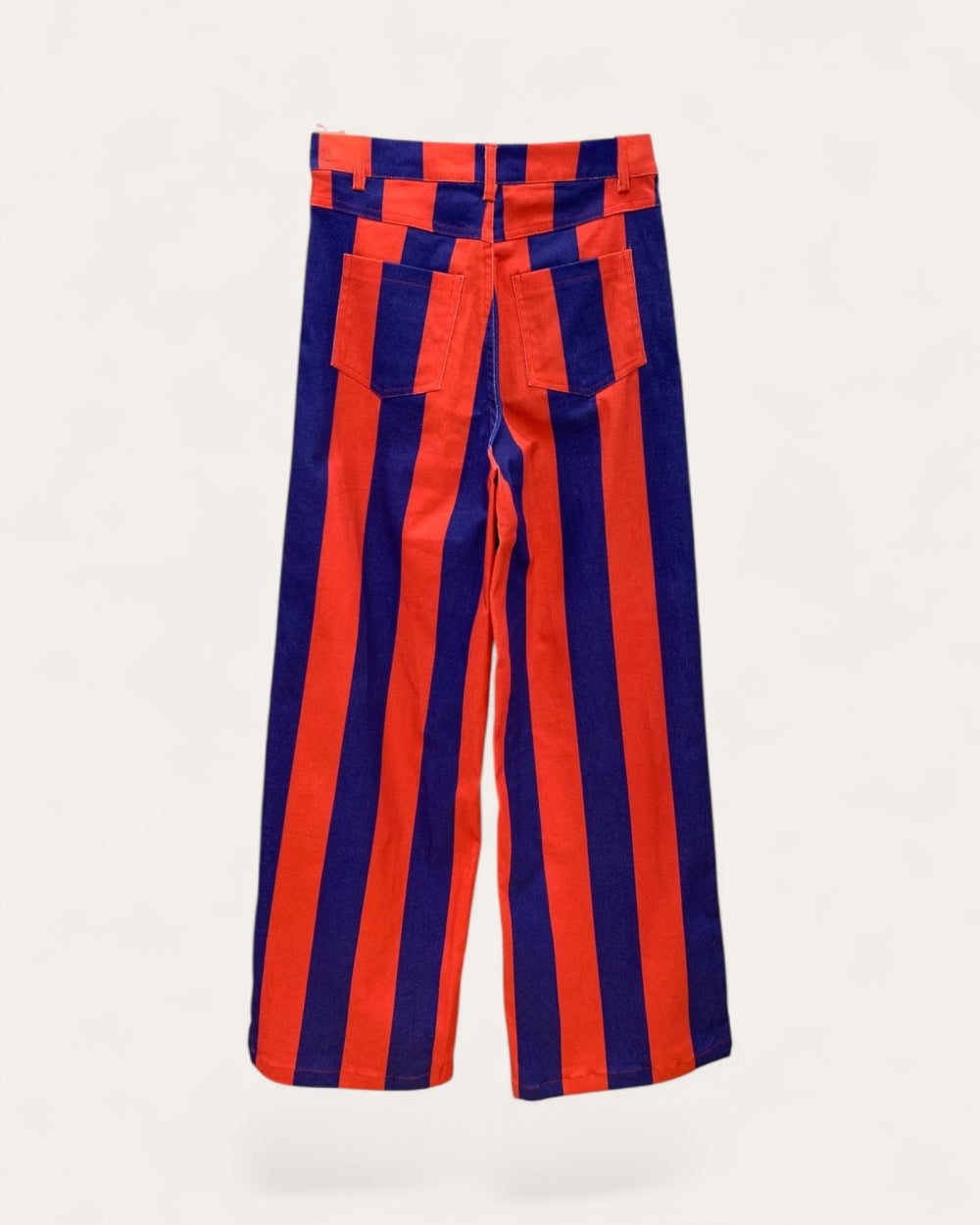 Bold Contrast Stripe Wide-Leg Pants - Zilvina