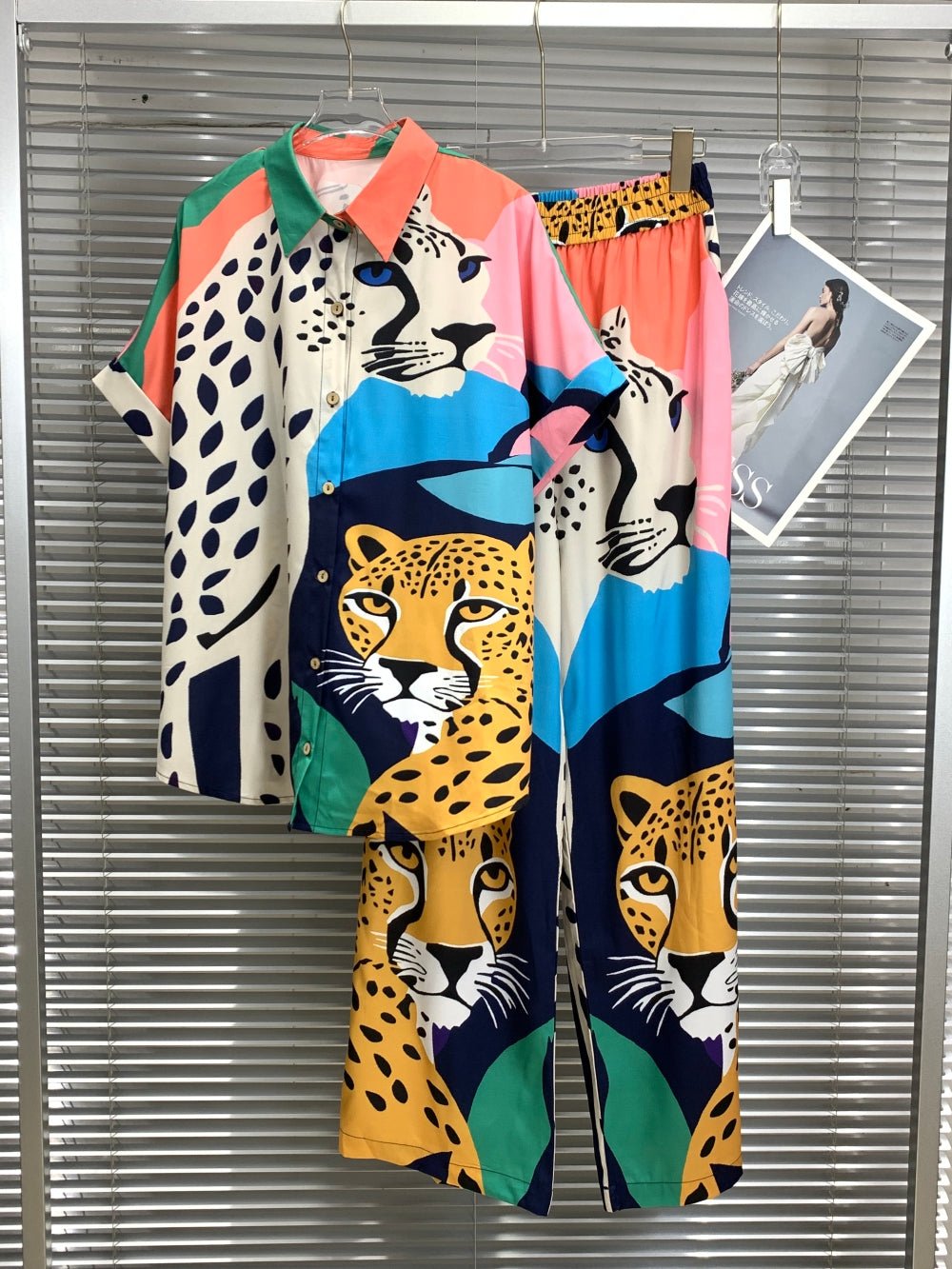 Bold Leopard Print Shirt & Pants Co - ord Set - Zilvina