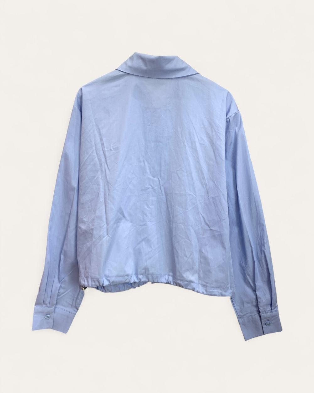Bow Appliqué Cropped Shirt - Zilvina