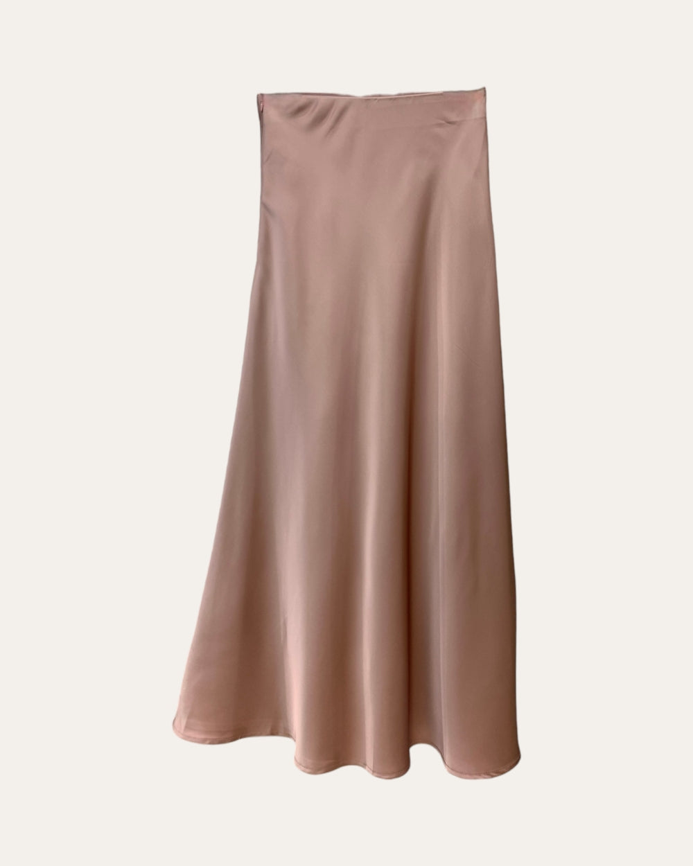 Bow Embellished Satin Midi Skirt - Zilvina