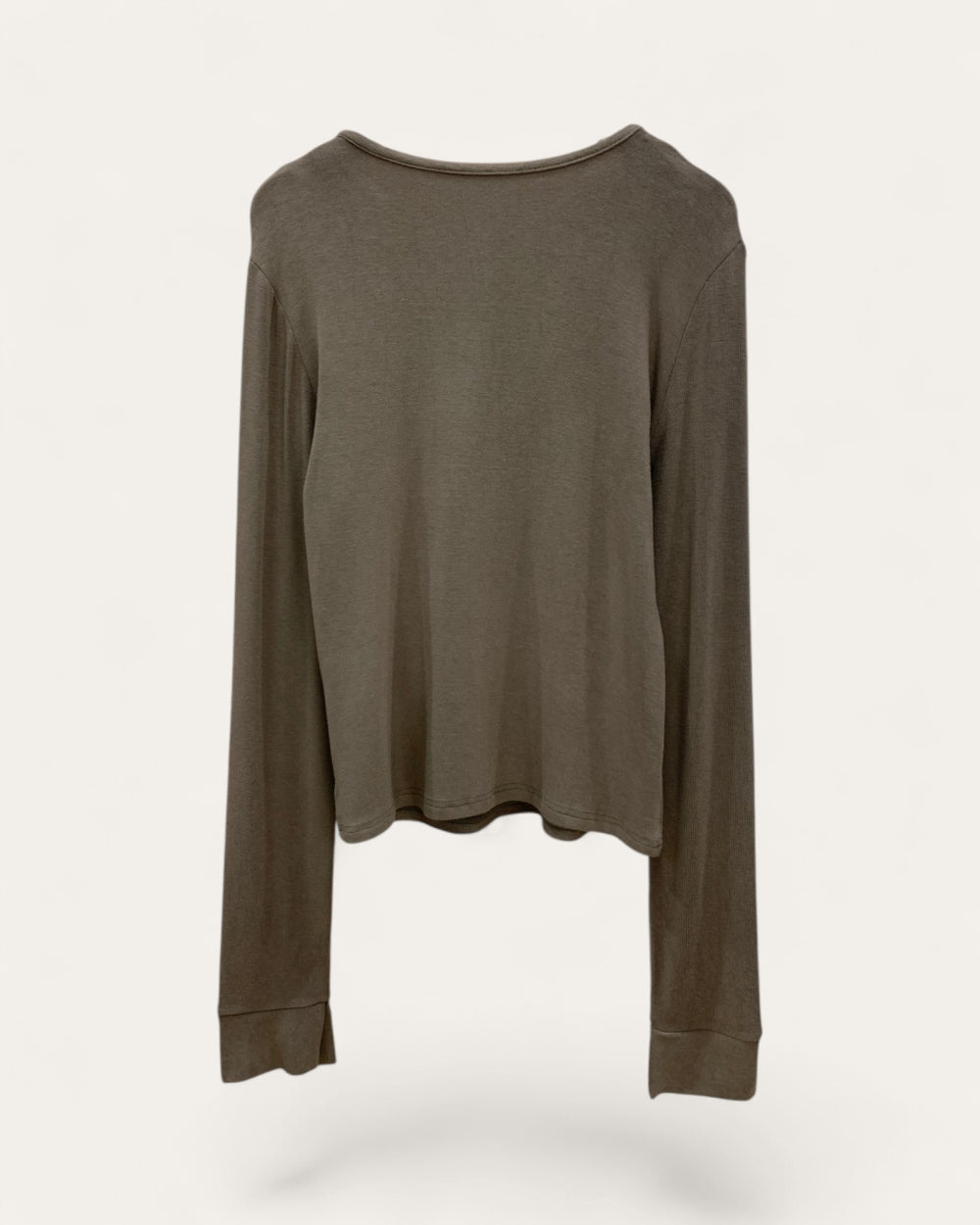 Brown Military Trim Long Sleeve Top - Zilvina