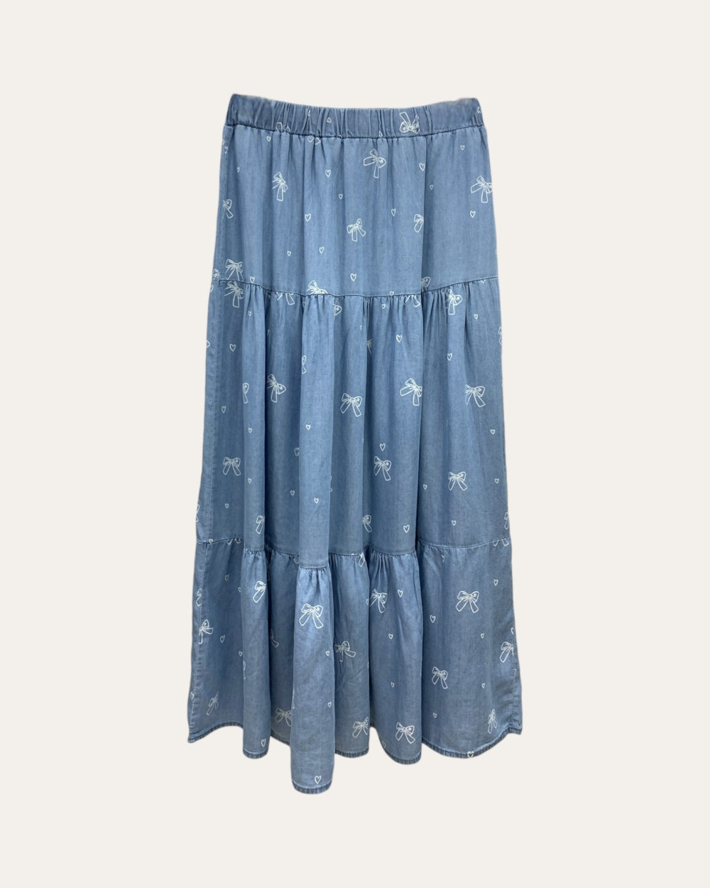 Button Front Denim Skirt - Zilvina
