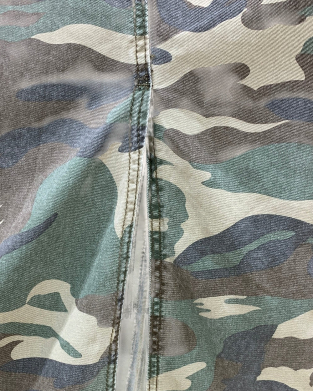 Camo Denim Maxi Skirt - Zilvina