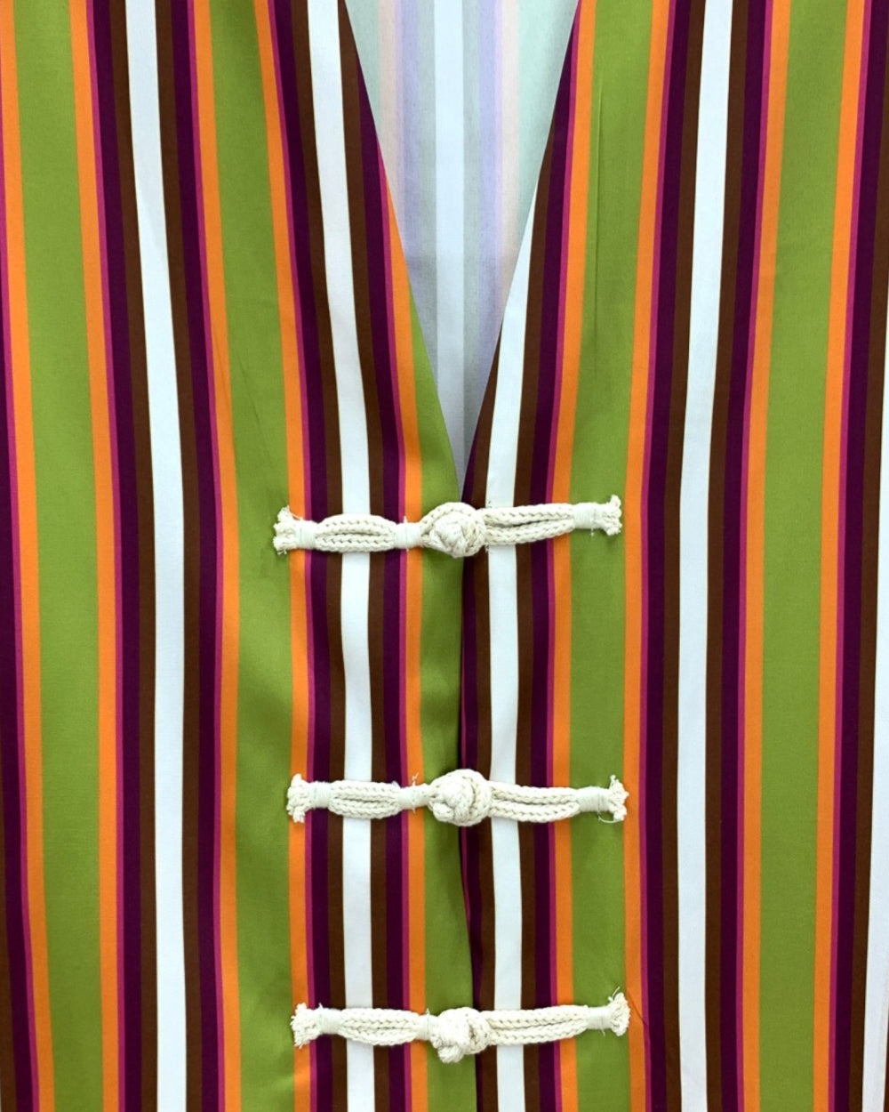 Carnival Stripe Toggle Blouse - Zilvina