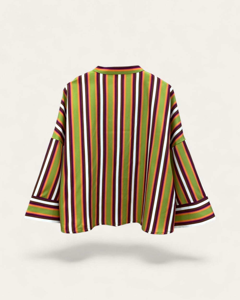 Carnival Stripe Toggle Blouse - Zilvina