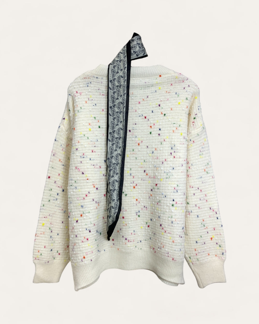 Cat Print Knit Pullover Sweater - Zilvina