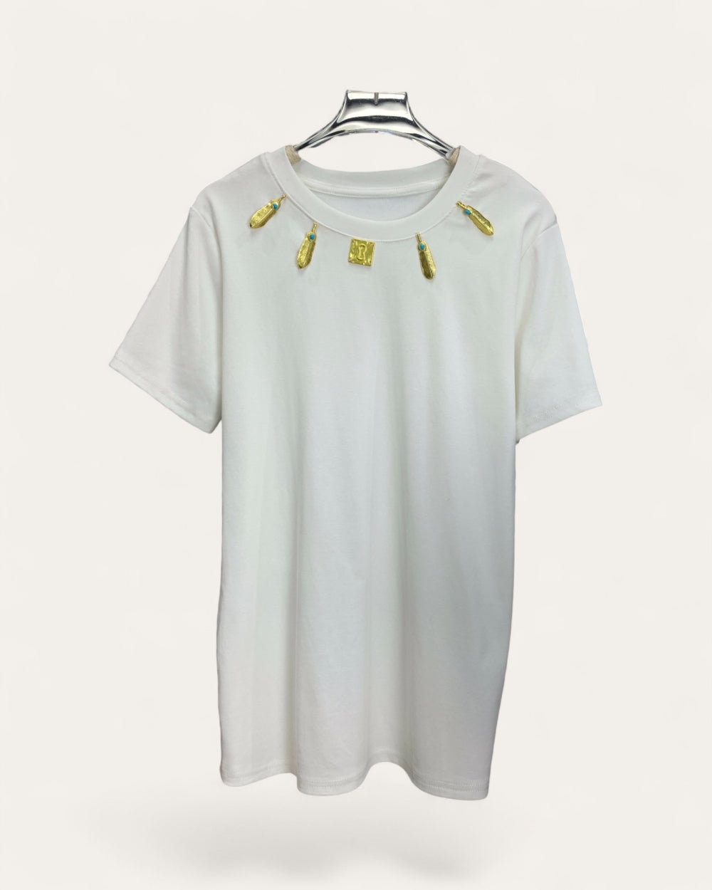 Charm Neckline T-Shirt Dress - Zilvina
