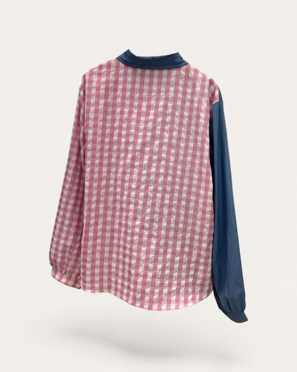 Color Block Bow Detail Shirt - Zilvina