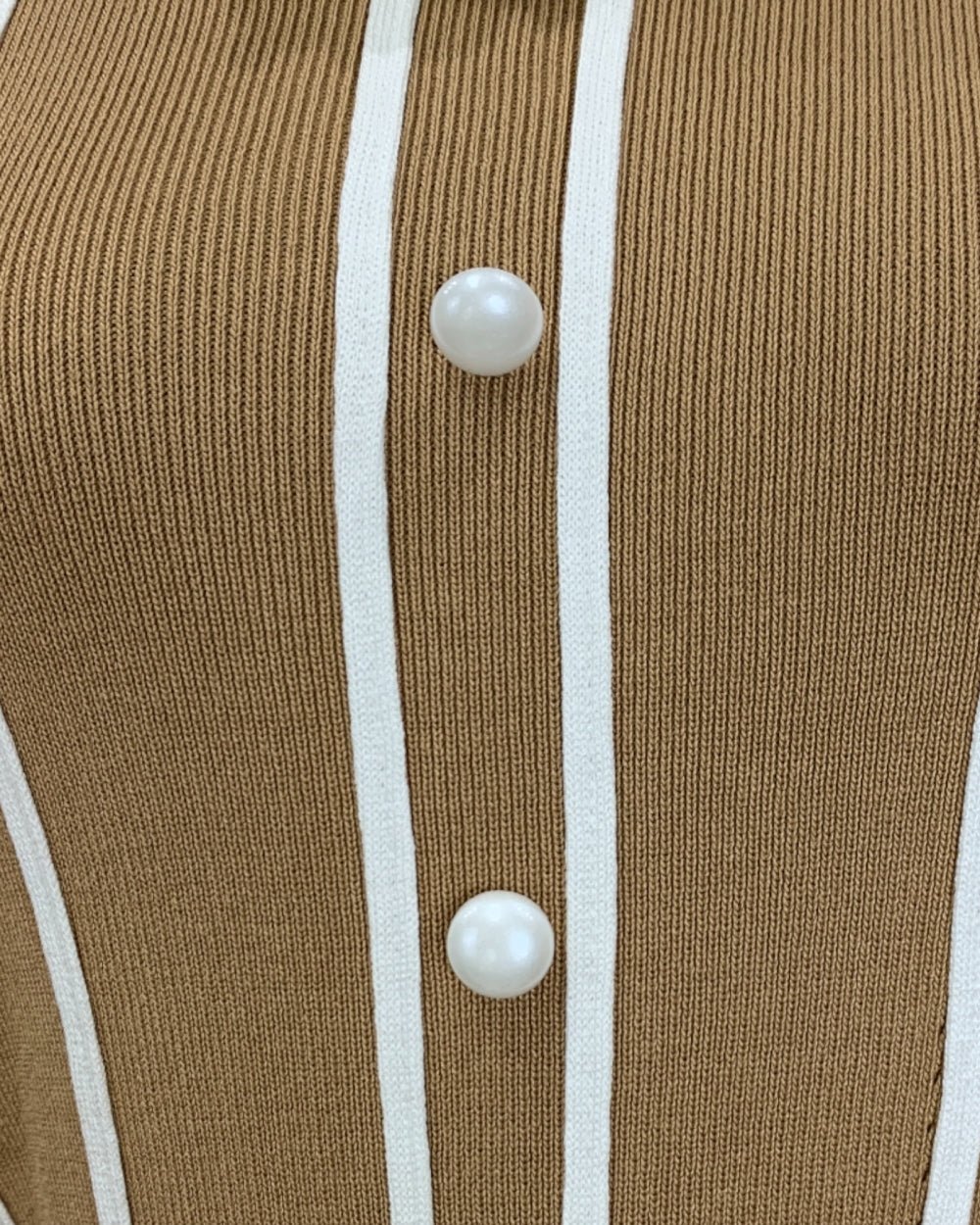 Contrast - Trim Button Midi Dress - Zilvina