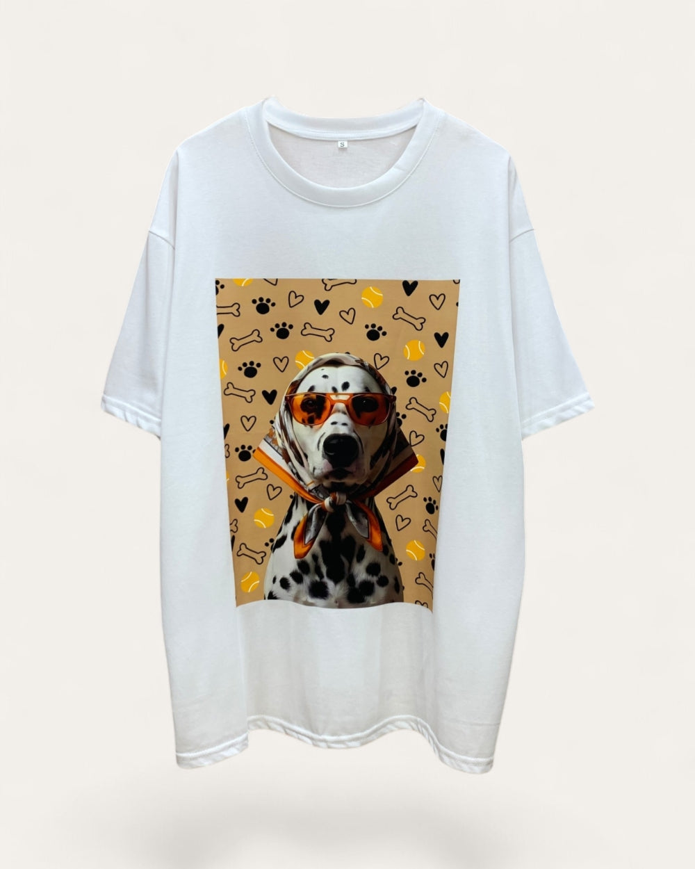 Dalmatian Scarf Graphic Tee - Zilvina
