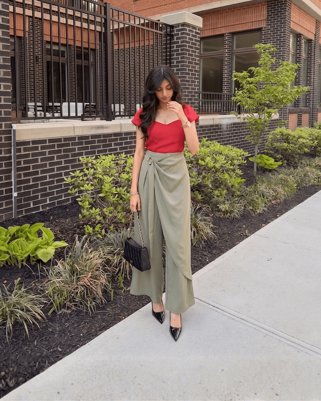 Drape Wrap Wide-Leg Pants - Zilvina