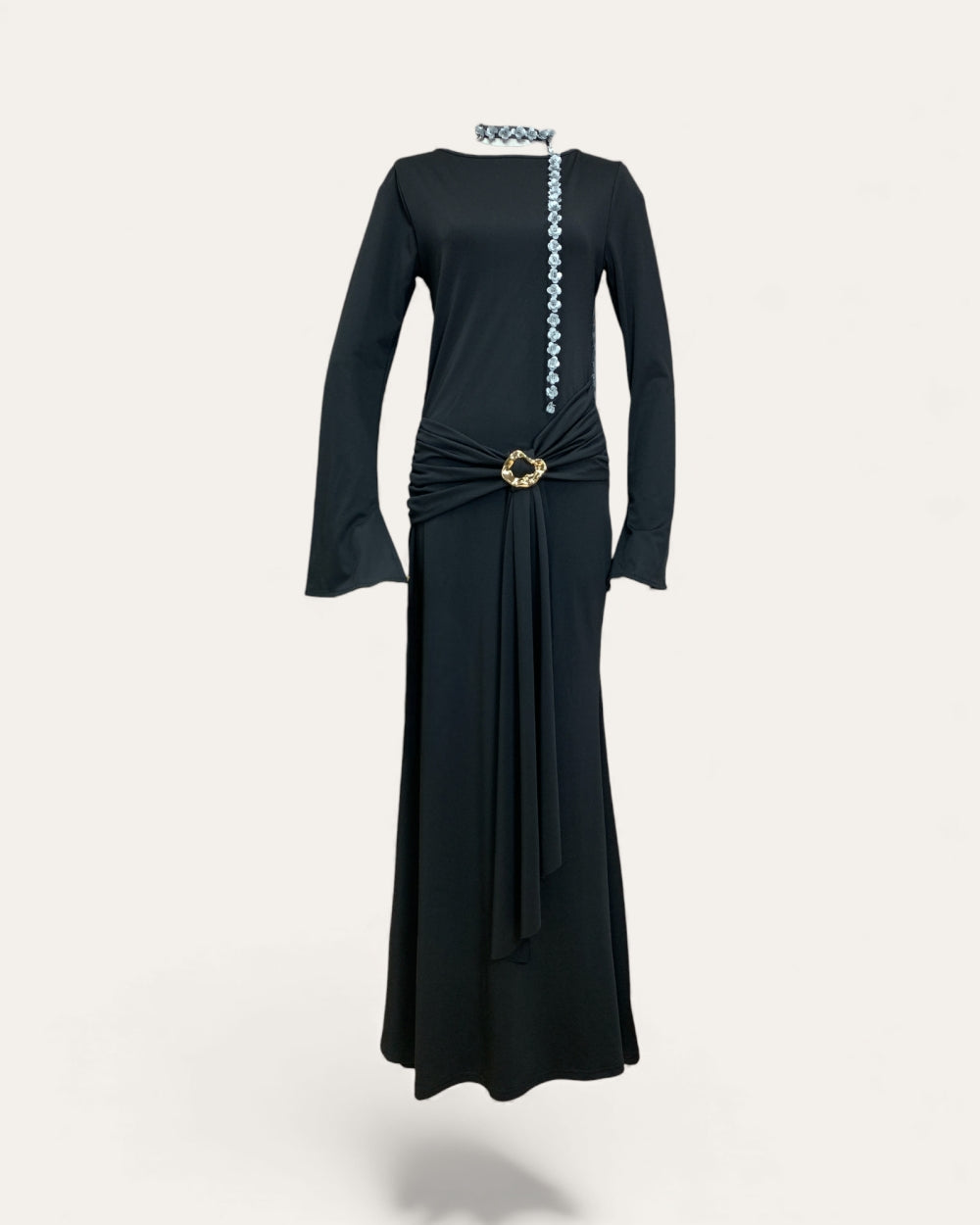 Draped Waist Maxi Dress - Zilvina
