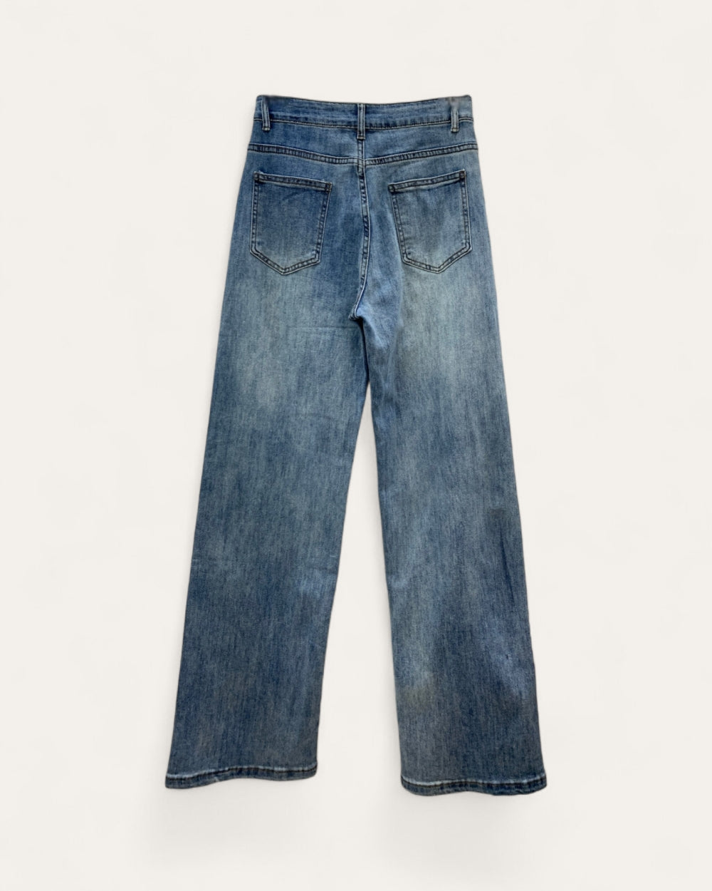 Embellished Straight Leg Denim Jeans - Zilvina