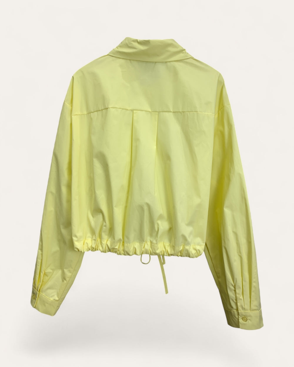 Embroidered Drawstring Shirt Jacket - Zilvina