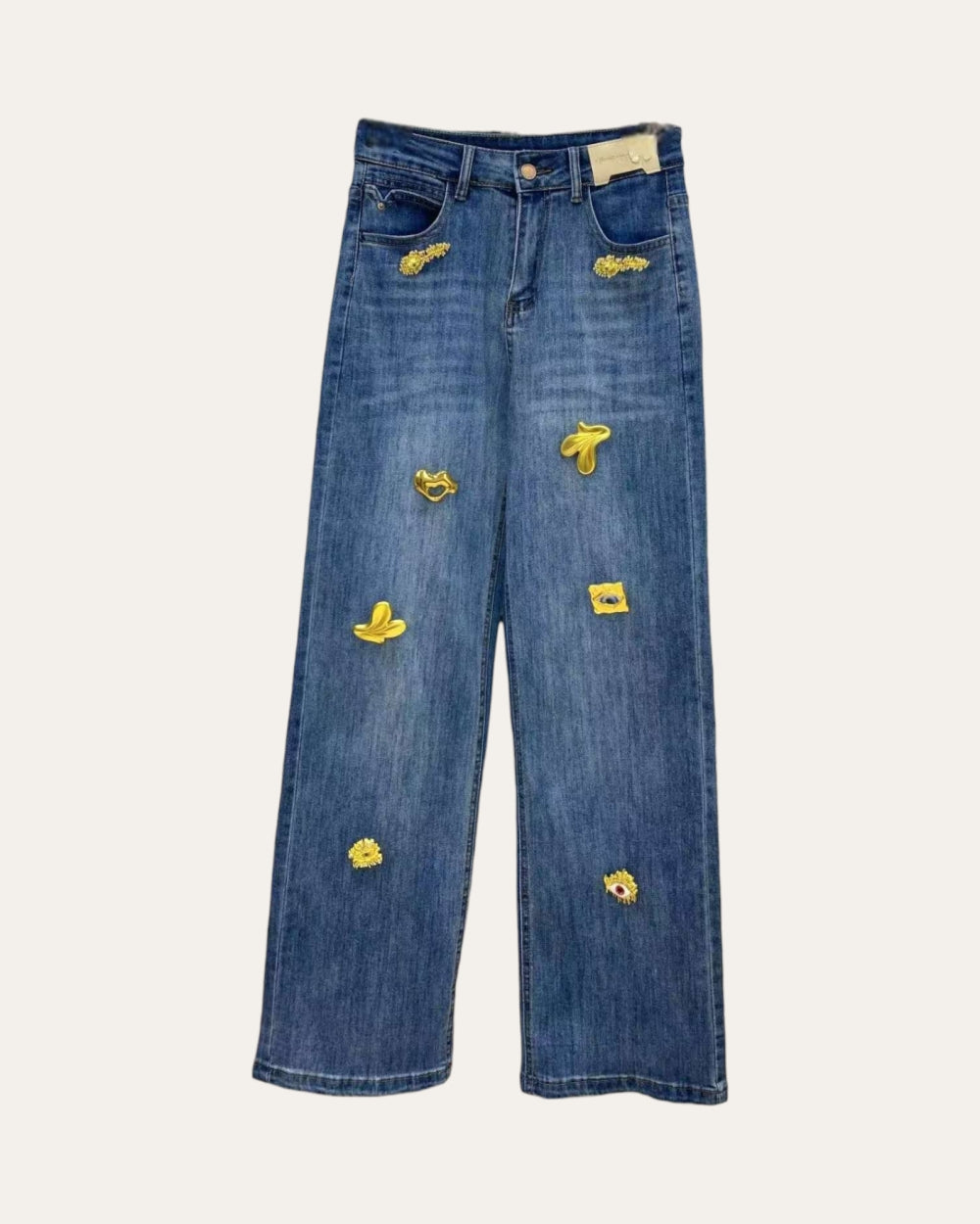 Embroidered Straight - Leg Jeans - Zilvina