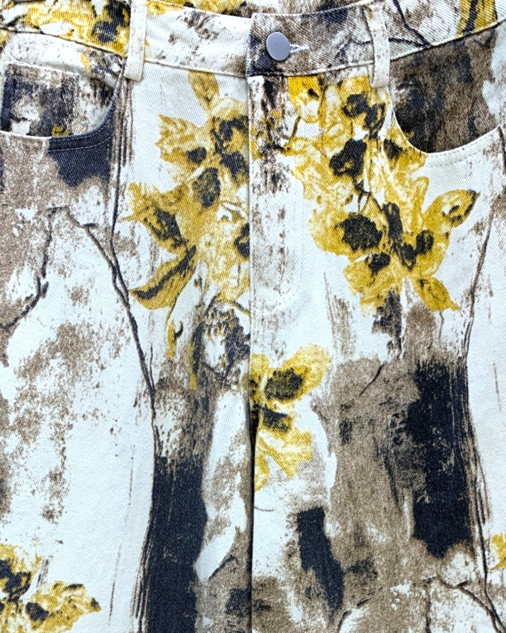 Floral Abstract Wide-Leg Pants - Zilvina