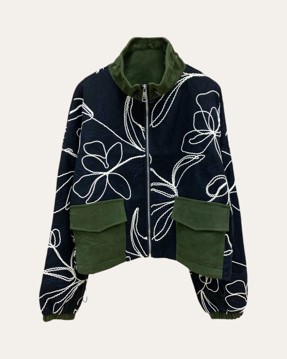 Floral Zip Utility Jacket - Zilvina