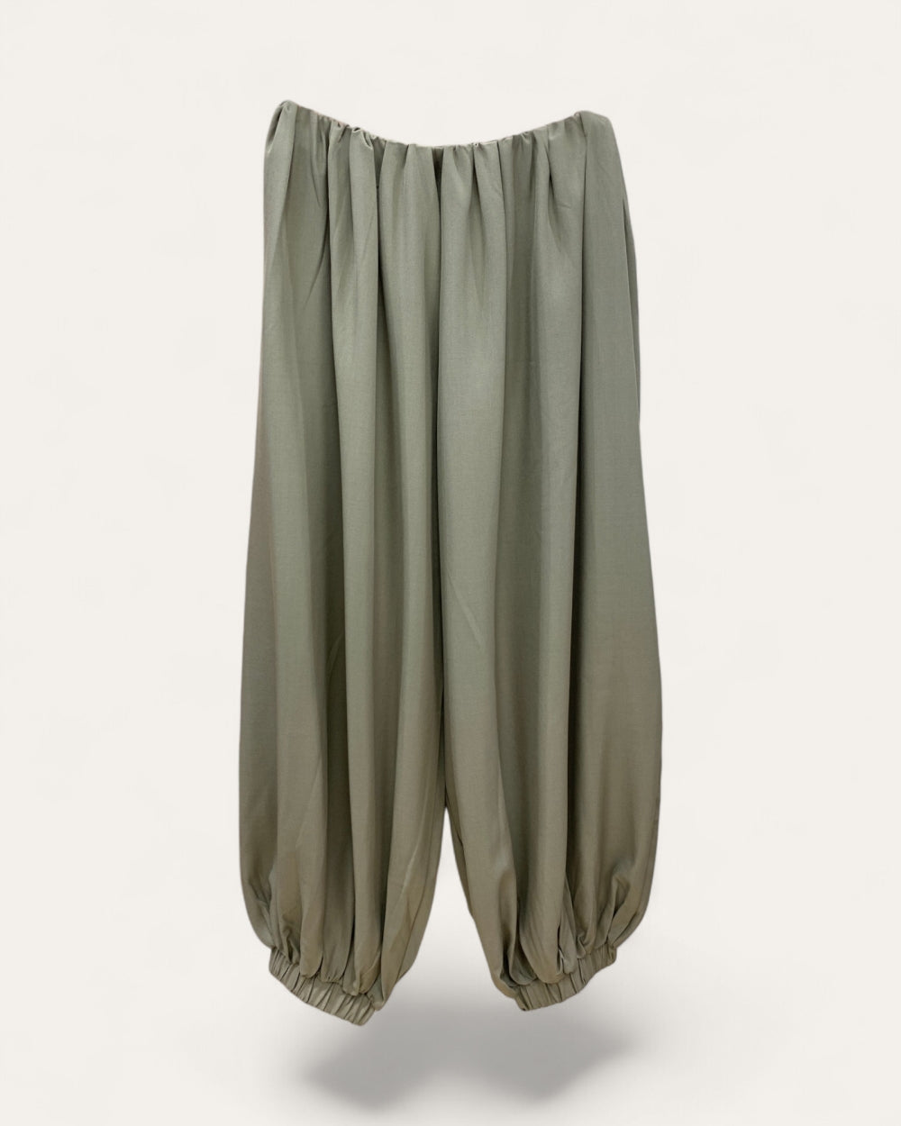 Gathered Hem Balloon Pants - Zilvina