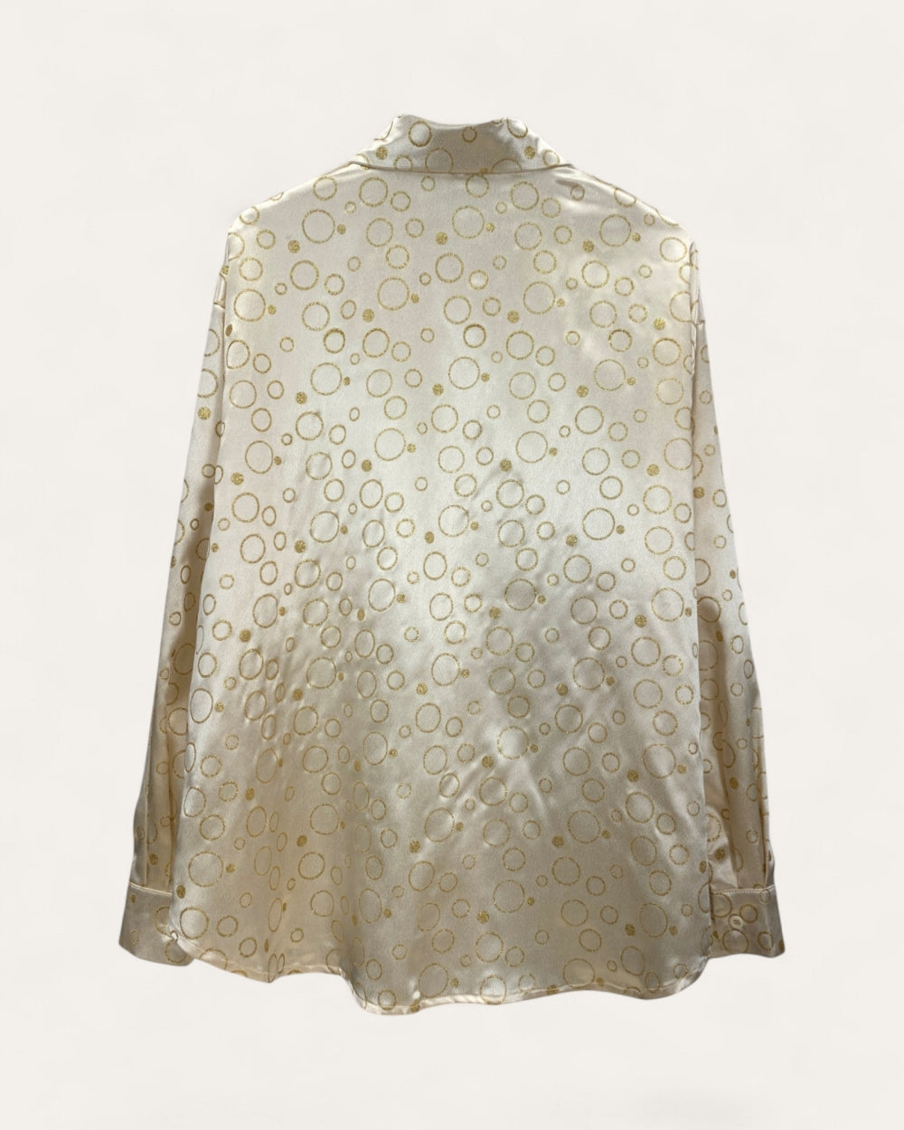 Gold Circle Satin Shirt - Zilvina