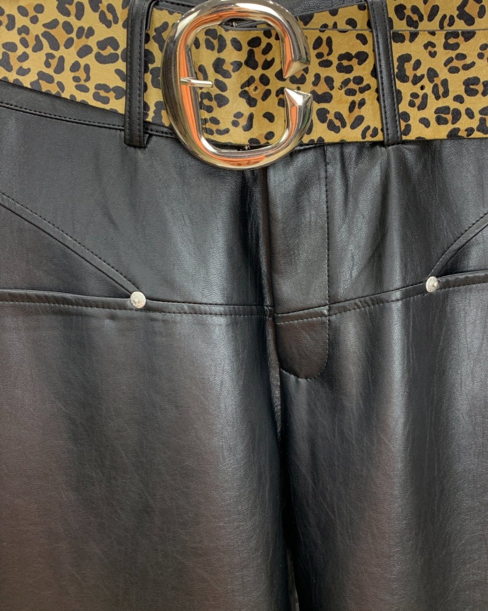 High - Rise Coated Wide - Leg Pants - Zilvina